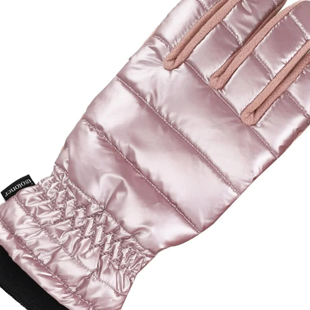 Women's New Blush Water Repellent Sleekheat Gloves Touchscreen Iridescent Flip